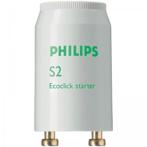 Стартер для люминесцентных ламп Philips S2 (4-22Вт, 220-240В), 1шт. (871150069750933)
