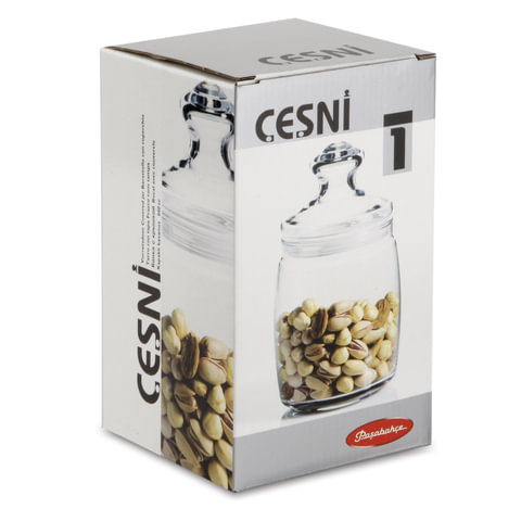 Банка для сыпучих продуктов Pasabahce Cesni, стеклянная с крышкой, 940мл, 1шт. (97560)