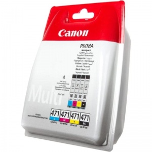 Картридж оригинальный Canon CLI-471 BK/C/M/Y (4x125 страниц) черный-цветной набор (0401C004)