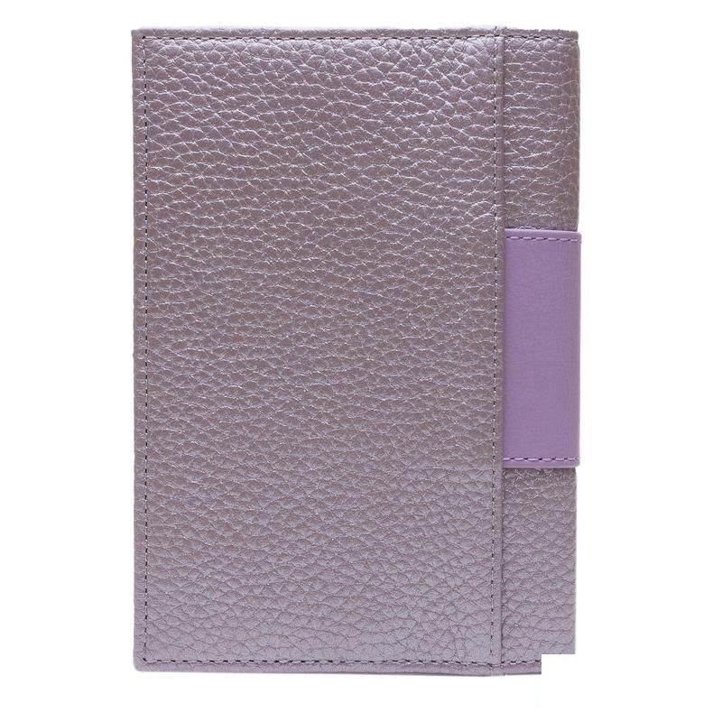 Обложка для паспорта Coins, натуральная кожа, фиолетовая (OP02-FK2424)