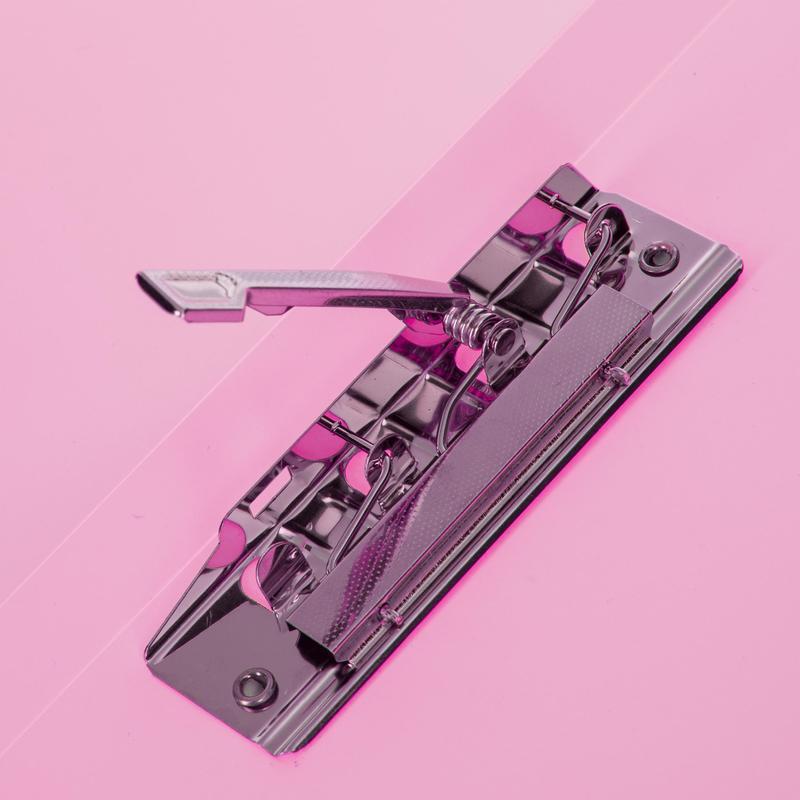 Папка с зажимом Attache Neon (А4, до 120л., пластик) розовая, 30шт.