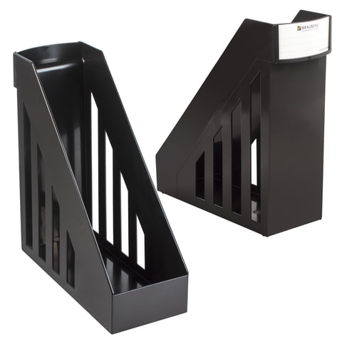 Лоток для бумаг вертикальный Brauberg Maxi, 100мм, черный (231050), 20шт.