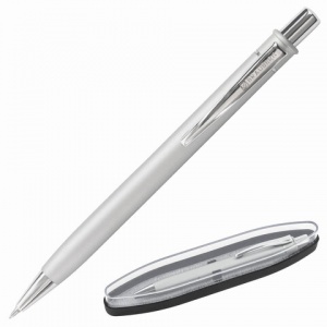 Ручка шариковая подарочная Brauberg Vocale (0.5мм, синий цвет чернил, корпус серебристый с хромированными деталями) 2шт. (143490)