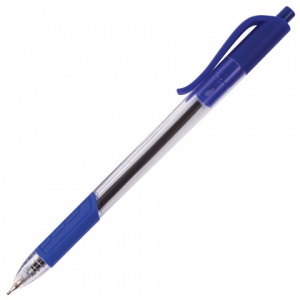Ручка шариковая автоматическая Brauberg Extra Glide R-Grip (0.35мм, масляная основа, синий цвет чернил) 12шт. (OBPR158)
