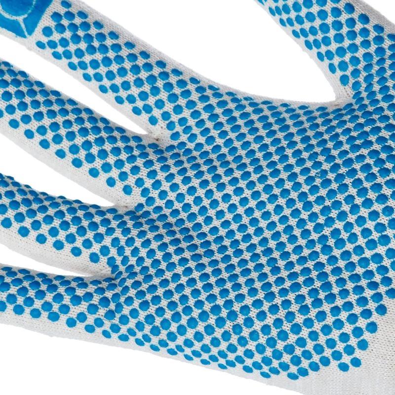 Перчатки защитные текстильные с пвх-покрытием &quot;точка&quot;, размер 9 (L), 10 пар