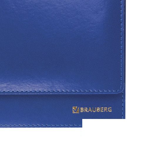 Планинг датированный на 2020 год Brauberg Select (305x140мм, 60л, кожзам &quot;под кожу классик&quot;, темно-синий) (129765)