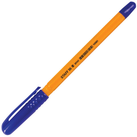 Ручка шариковая Staff (0.5мм, синий цвет чернил, оранжевый корпус) 50шт. (142661)