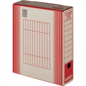 Короб архивный Attache (256x75x322мм, 75мм, до 700л., картон) красный, 25шт.