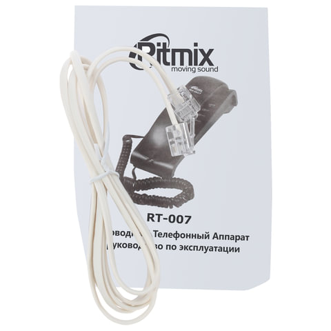 Проводной телефон Ritmix RT-007 white, мелодия удержания, белый (15118346)