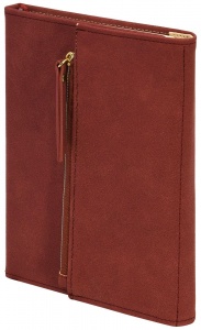 Ежедневник недатированный В6 Lorex Privacy (96 листов) твердая обложка, конверт с карманом, бордовый