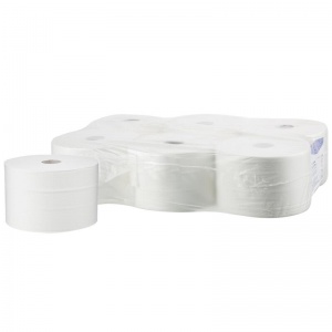 Бумага туалетная для диспенсера 2-слойная Luscan Professional, белая, 215м, 6 рул/уп (1095395)