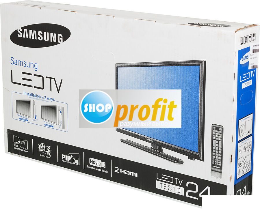 LED телевизор 23.6&quot; Samsung T24Е310EX, HD Ready (720p), черный (LT24E310EX/RU)