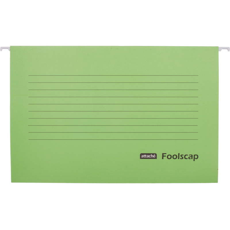 Подвесная папка Foolscap Attache Foolscap (до 200 листов, картон) зеленая, 5шт.