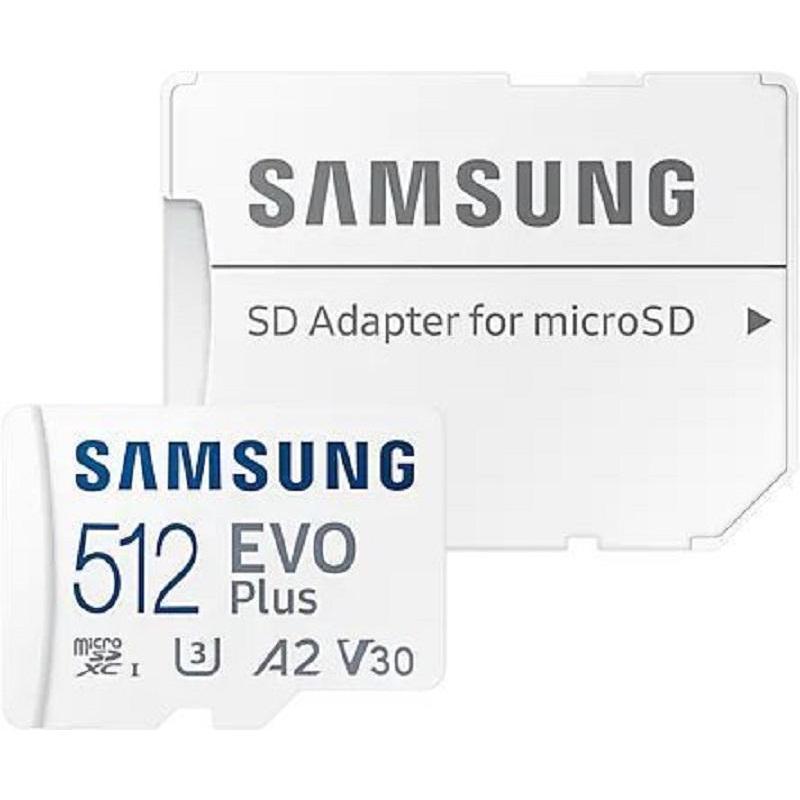 Карта памяти 512 ГБ microSDXC Samsung EVO Plus UHS-I U3 V30 A2  (MB-MC512KA/RU)