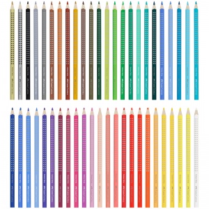 Карандаши цветные 48 цветов Faber-Castell Grip (3гр) картон., европодвес (112449)