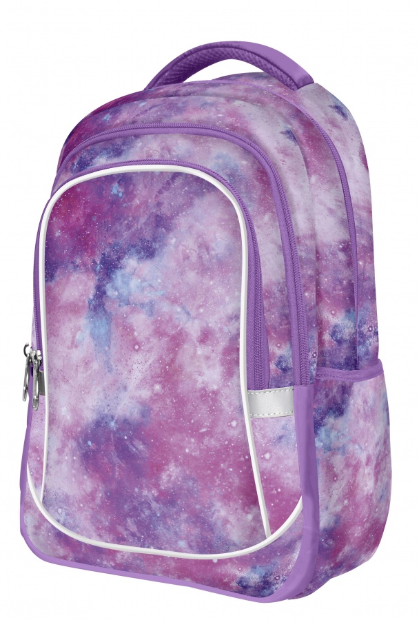 Рюкзак школьный Creativiki Млечный Путь 20л, Розовый 40х28х18см, 3 отделения, молния, для девочек