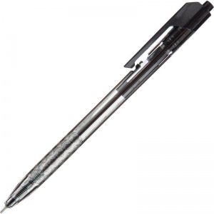 Ручка шариковая автоматическая Deli Arrow (0.35мм, черный цвет чернил), 12шт.