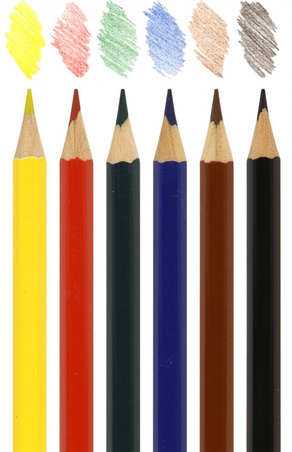 Карандаши цветные 6 цветов schoolФОРМАТ &quot;Пушистые котята&quot; (d=2.65мм, 6гр)