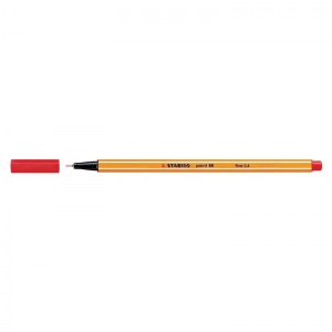 Ручка капиллярная Stabilo Point 88 (0.4мм) красная, 10шт. (88/40)
