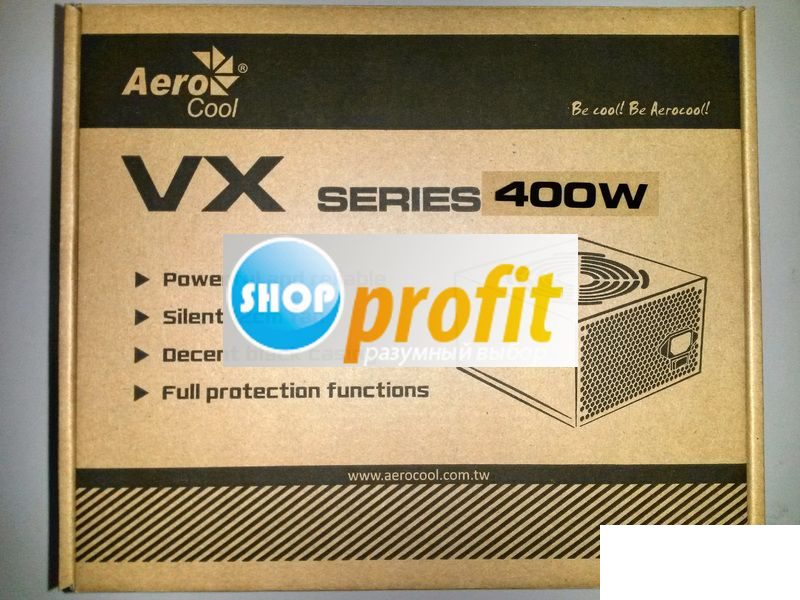 Блок питания Aerocool VX-400, 400Вт, 120мм, черный, retail (VX-400)