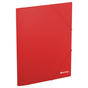 Папка на резинках пластиковая Berlingo Soft Touch (А4, 600мкм, до 300 листов) красная (FB4_A4982)