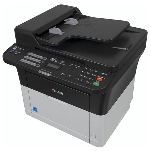 МФУ монохромное Kyocera FS-1025MFP, белый/черный, USB/LAN (1102M63RU0/1102M63RUV)