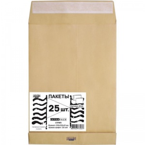 Пакет почтовый C4 Packpost Extrapack (229x324x40, 120г, стрип) крафт, 25шт.