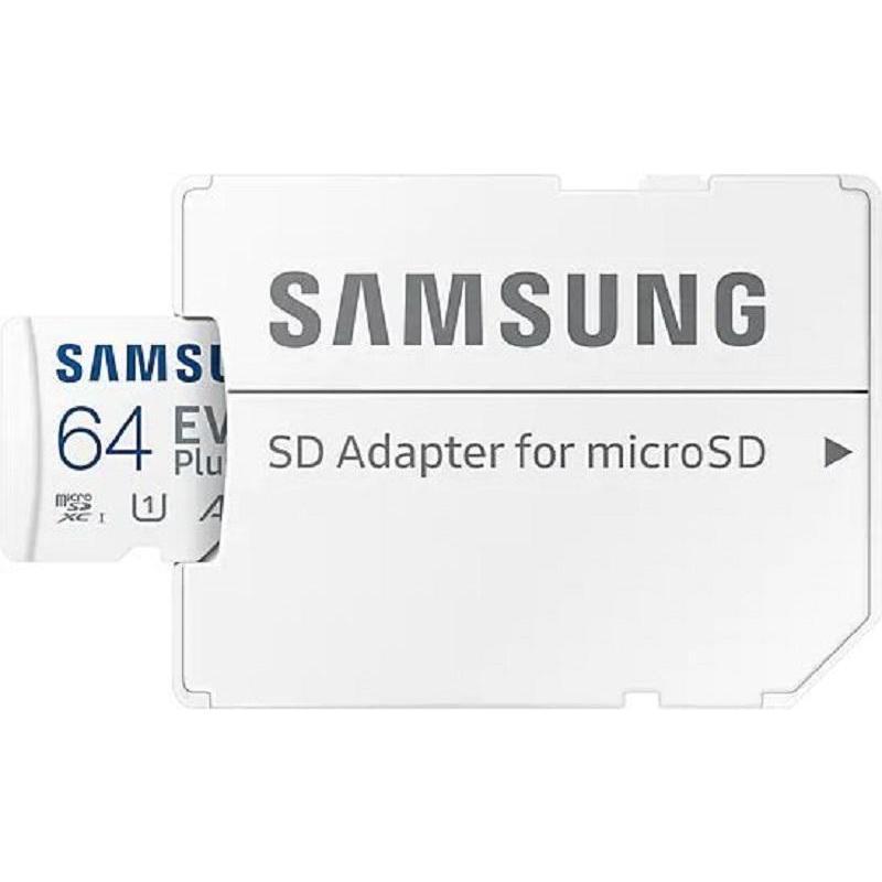 Карта памяти 64 ГБ microSDXC Samsung EVO Plus UHS-I U1 V10 A1  (MB-MC64KA/RU)