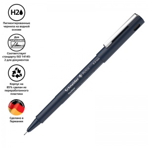 Ручка капиллярная Schneider "Pictus" (0.4мм) черная, 6шт. (197401)