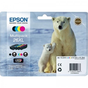 Картридж оригинальный Epson C13T26364010 (500 черн., 3x700 цв. страниц)