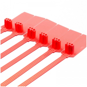 Пломба пластиковая сигнальная "ЭКОфикс" 220мм, красная, 100шт. (ЭКОФИКС (Комплект) Красный)