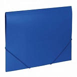 Папка на резинках пластиковая Brauberg Office (А4, 37мм, до 300 листов) синий (227712)
