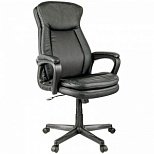 Кресло руководителя Helmi HL-E22 "Advantage", экокожа черная, пластик (283026)