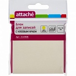 Стикеры (самоклеящийся блок) Z-блок Attache, 76x76мм, желтый пастель, 100 листов
