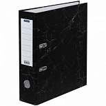 Папка с арочным механизмом OfficeSpace (А4, 80мм, картон "под мрамор") черная (340062)