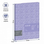 Папка файловая 30 вкладышей Berlingo Starlight S (А4, пластик, 17мм, 600мкм) фиолетовая, рисунок, внутр.карман (DB4_30904)