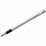 Ручка перьевая Luxor "Sleek" синяя, 0,8мм, корпус серый металлик (8451)