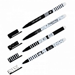 Ручка гелевая стираемая MESHU "Black&white" (0.5мм, синяя, софт-тач) 36шт. (MS_54063)