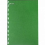 Бизнес-тетрадь А4 Attache, 80 листов, темно-зеленый, клетка, спираль (205х292мм), 25шт.