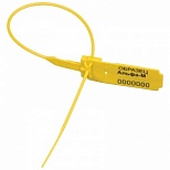 Пломба пластиковая сигнальная Альфа-М, 255мм, желтый, 10шт. (80008)