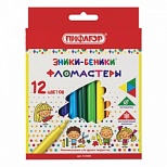 Набор фломастеров 12 цветов Пифагор "Эники-беники" (линия 1мм, смываемые) картонная упаковка, 24 уп.