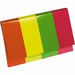 Клейкие закладки бумажные Kores Index Stripes, 4 цвета неон по 50л., 20х50мм (45104), 24 уп.