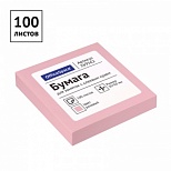 Стикеры (самоклеящийся блок) OfficeSpace, 50x50мм, розовый, 100 листов (269562)