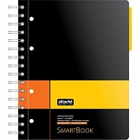 Бизнес-тетрадь А5 Attache Selection Smartbook, 120 листов, клетка, 1 разделитель на спирали, карман, желто-оранжевый