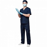 Мед.одежда Костюм хирурга универсальный м05-КБР, темно-синий (размер 52-54, рост 158-164)
