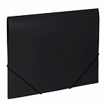 Папка на резинках пластиковая Brauberg Office (А4, 37мм, до 300 листов) черный (227713)
