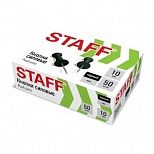 Кнопки силовые Staff, черные, 50шт., картонная упаковка (271320)