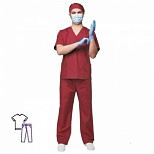 Мед.одежда Костюм хирурга универсальный м05-КБР, бордовый (размер 48-50, рост 158-164)