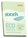 Стикеры (самоклеящийся блок) Hopax Stick'n Eco, 51x76мм, зеленый пастель, 100 листов