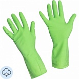 Перчатки защитные латексные York "Алоэ", ароматизированные, зеленые, размер 7 (S), 1 пара (092160)
